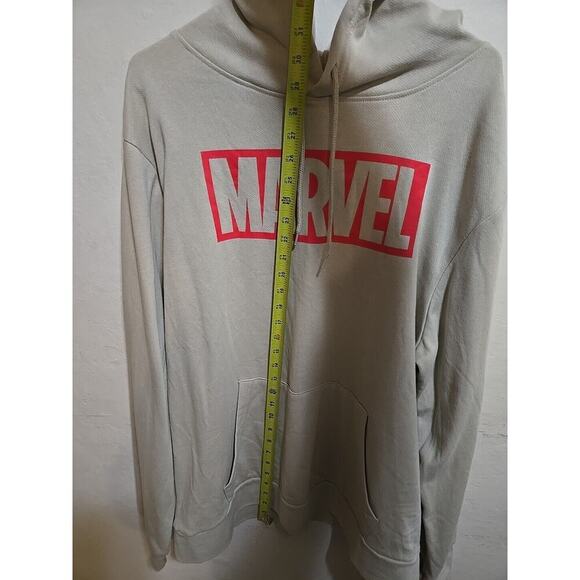 Men's Marvel Hoodie Sweatshirt Size XL Light Beige NEW - Picture 10 of 14